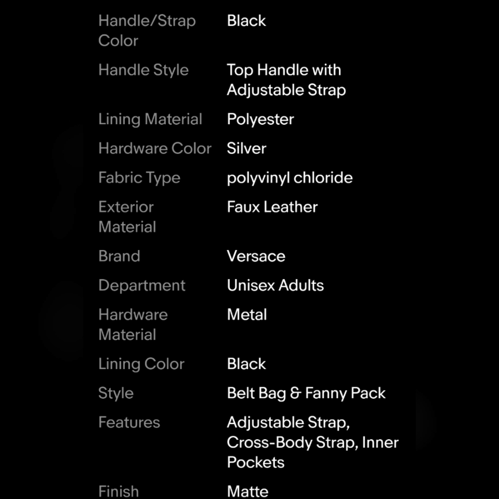 Versace Parfums Unisex Belt Bag - Picture 11 of 11